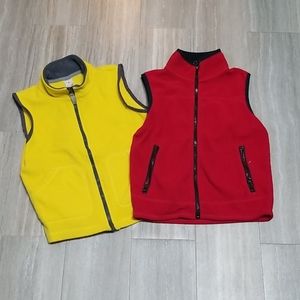 2 Carters fleece zip-up vests